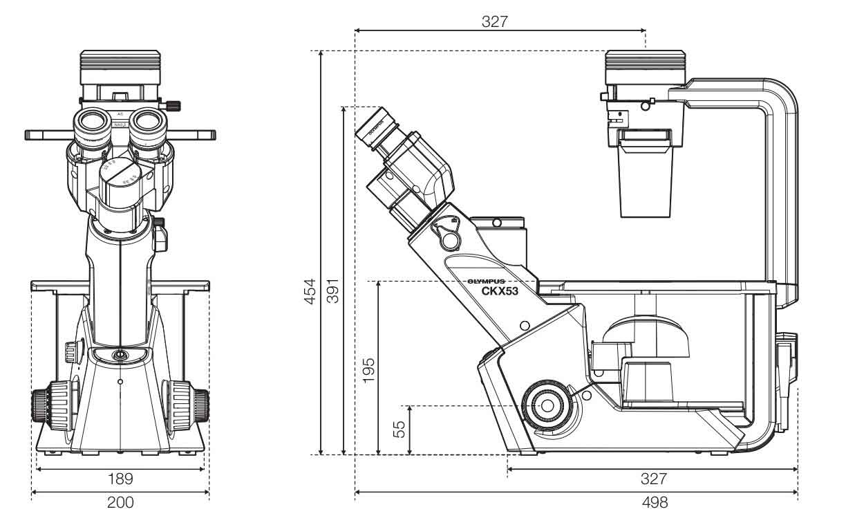 奧林巴斯Olympus顯微鏡CKX53的結構圖解