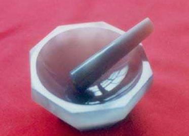 玻璃儀器，瑪瑙研缽 規格：70mm