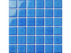 游泳池馬賽克 廠家直銷批發 藍色釉面 海洋色 48x48mm