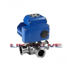 進口電動衛生卡箍球閥-SS304、SS316電動卡箍球閥