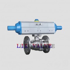 進口三位式氣動執(zhí)行器法蘭球閥
