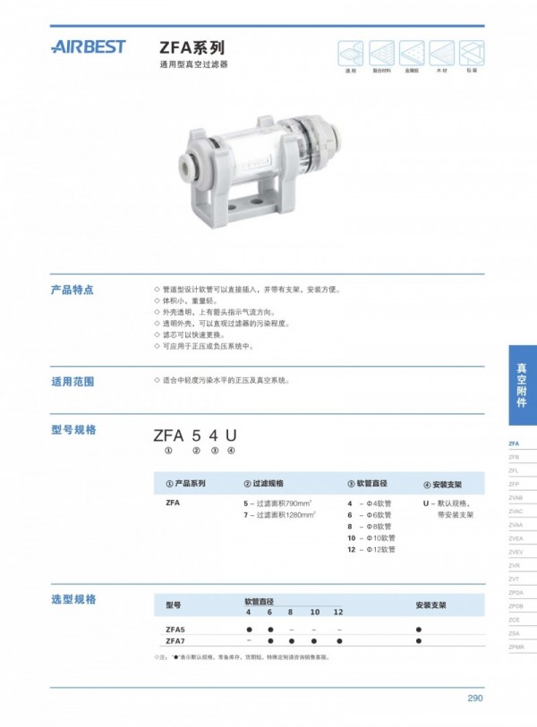 CAAP通用型真空過濾器 ZFA系列 
