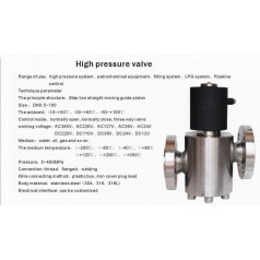 進口DN100 導式高壓電磁閥