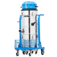 不銹鋼桶身，美觀、輕便、堅固耐用工業吸塵器