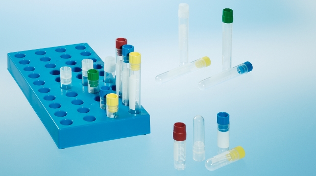 1ml普通凍存管 123279 凍存管 1ml，內(nèi)旋，星形站立角，藍(lán)，有書(shū)寫(xiě)區(qū)